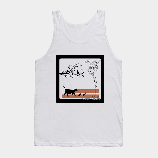 cat planet arcadia of wildlife Tank Top by Color by EM